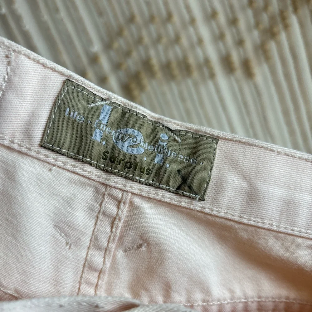 Vintage LEI Y2K 2000s Light Tan Low Rise Bootcut  Boho Made in USA Denim Jeans